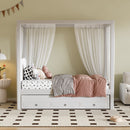 Upholstery Canopy Platform Bed With Trundle And Three Storage Drawers by HouseOfZazla