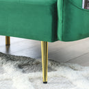 78" Italian Velvet Futon Sofa Bed, Convertible Sleeper Loveseat Couch with Folded Armrests and Storage Bags for Living Room and Small Space, Green 280g velvet