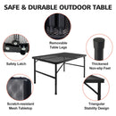 3FT Camping Table with Mesh Desktop, Lightweight & Portable Small Folding Grill Table by HouseOfZazla