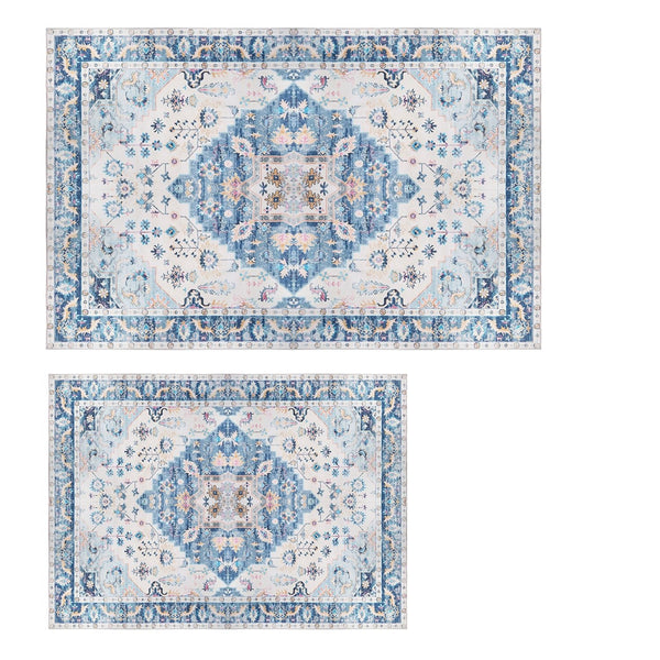 8x10FT VintageÊArea Rug Modern Non Slip Carpet Boho Low Pile Soft Rug Waterproof Machine Washable Rug for Living Room BedroomÊKitchen Dining Room Unde, photo 2 of 8