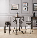 Gavino - 3 Piece Bar Table Set - Walnut & Sandy Black by Unique Piece Furniture