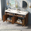 Bathroom Vanity With Double Sink, Large Storage Space by HouseOfZazla