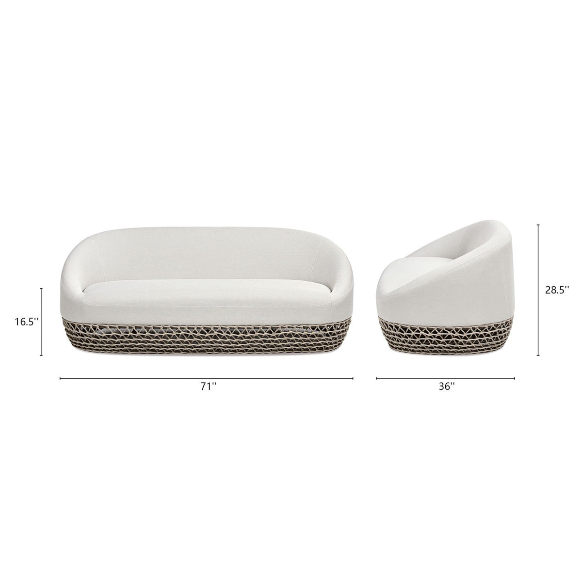 Willow - Upholstered Patio Deep Seating Sofa, photo 16 of 21