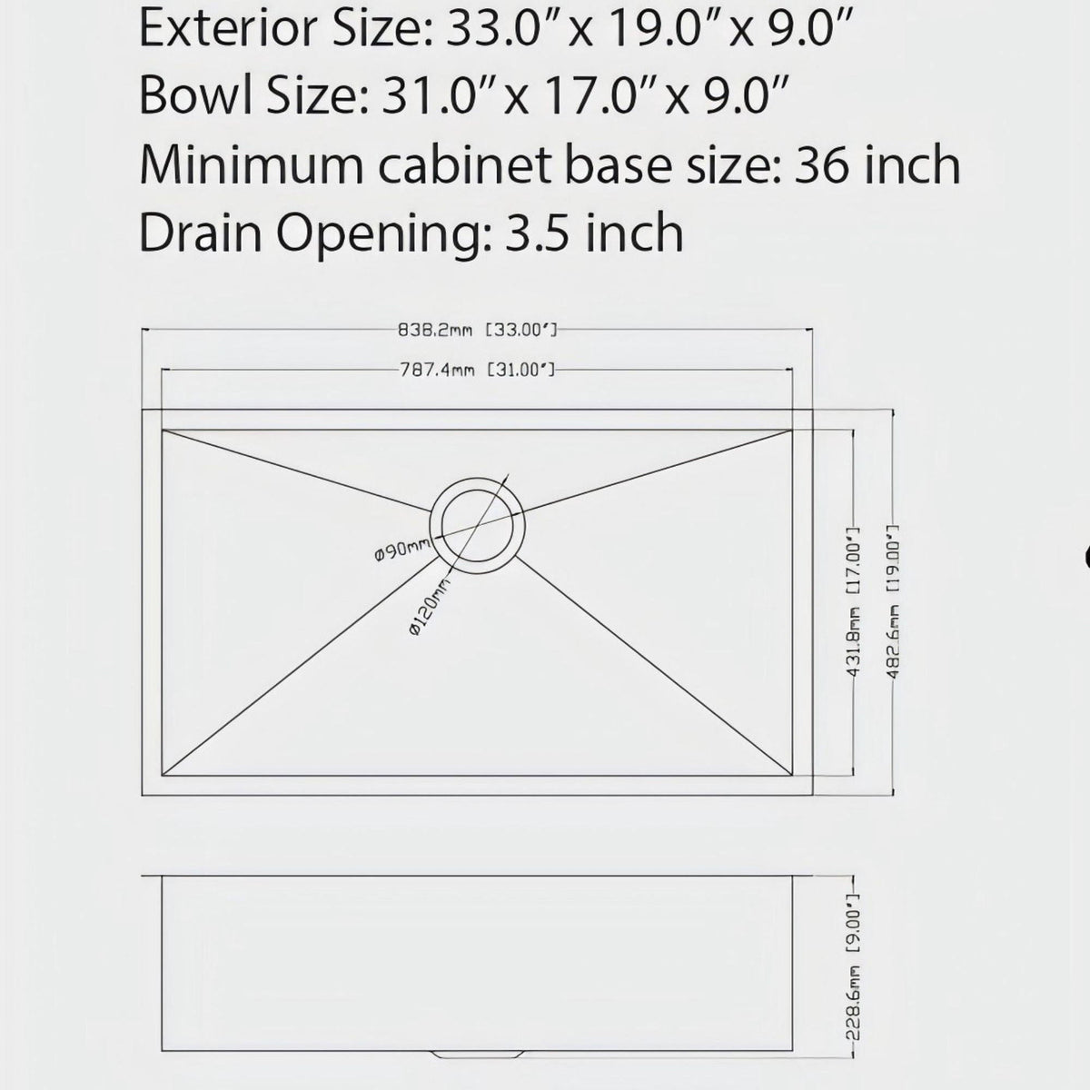 Undermount Kitchen Sink 16 Gauge Single Bowl Stainless Steel, photo 10 of 14