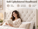 King Size Upholstered Platform Bed Frame
