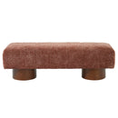 Rust Red Boucle Indoor Dining Bench