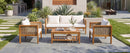 4 Pieces Patio Sofa Set - Outdoor Seating Group for 5