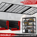 Garage Storage Rack, 5 Layer Adjustable Shelving Unit For Warehouse - Black by HouseOfZazla