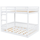 Stylish Bunk Bed With Ladder And Guardrails