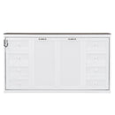 Murphy Bed With LED Light, Foldable Wall Bed Cabinet