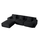 L Shaped Modular Sectional Sofa And Movable Ottoman by HouseOfZazla