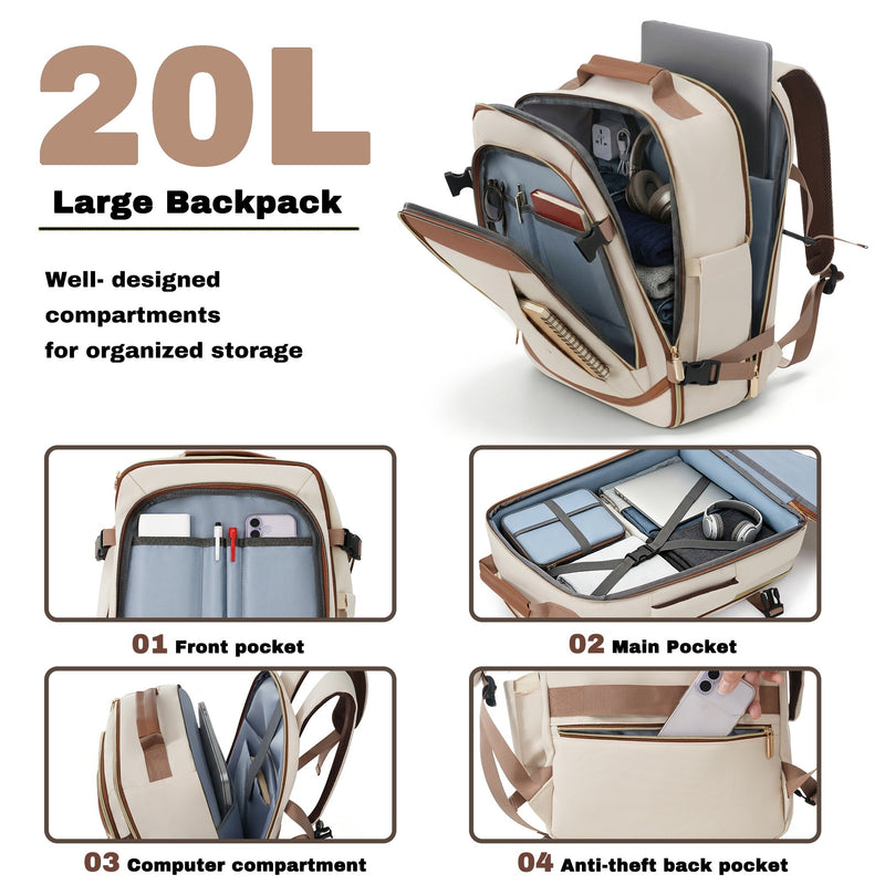 3-Piece Luggage Set - 20in Checked Suitcase with TSA Lock, photo 3 of 10