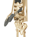 64.6 Inch Metal Skeleton Musician Statue