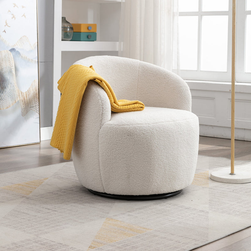 Walker Edison | Teddy Swivel Barrel Accent Armchair Chair
