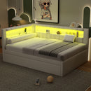 Upholstered Platform Bed With USB Ports And LED Belt by HouseOfZazla
