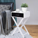Modern X-Shape Accent Side End Table-Black by LJGDeals