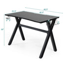 Ergonomic Gaming Desk with Mousepad and Cup Headphone Holder by LJGDeals