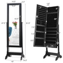 Lockable Mirrored Jewelry Cabinet Armoire Storage Organizer Box by LJGDeals