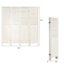 5.6 Ft Tall 4 Panel Folding Privacy Room Divider by LJGDeals