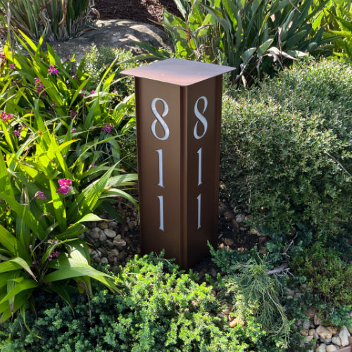RadiantLight 27" tall ADDRESS MARKER Landscape Light - Garden Light