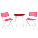 3 Pieces Patio Folding Bistro Set for Balcony or Outdoor Space by LJGDeals