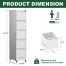 Drawer Metal Locking Vertical File Cabinet With Wheels Heavy Duty Lockable Storage by HouseOfZazla
