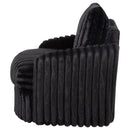 Sarco Corduroy Upholstered Swivel Accent Arm Chair Black