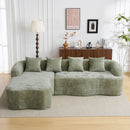 Modular L-Shape Sectional Sofa With Curved Chaise