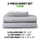 Sheet Set Luxurious Supima, Wrinkle Resistant, Breathable, With 2 Ghostgrip Band