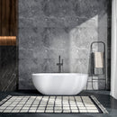 63 Inch Artificial Stone Solid Surface Freestanding Bathtub