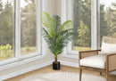 47" Tall, Artificial Plant, Palm Tree, Indoor, Faux, Fake, Floor, Greenery, Potted, Real Touch, Decorative - Green / Black by Unique Piece Furniture