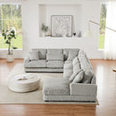 U - Shaped Sectional Sofa With Chaise Lounge, Oversized Living Room Sofa - Gray by HouseOfZazla