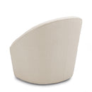 Anson - Swivel Chair With Soft Rounded Back - Off White by HouseOfZazla