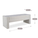 Upholstered Storage Bench With Tufted Seat, Ottoman For Living Room - White by HouseOfZazla