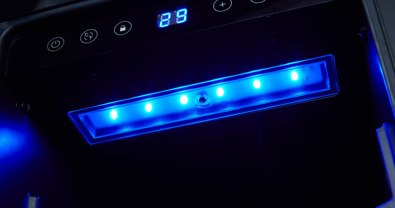 24" Wine Cooler Refrigerator - Dual Zone Built-in or Freestanding Fridge with Stainless Steel Tempered Glass Door and Temperature Memory Function