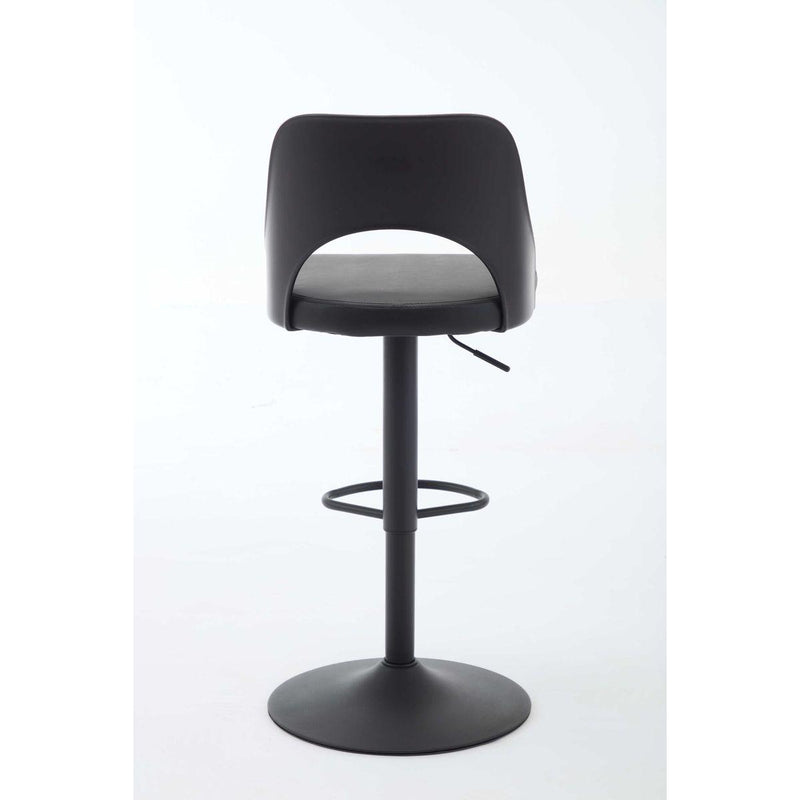 Bar Stools Set of 2 Modern Black PU Counter Height Barstool, High Padded Swivel Adjustable Barstools with Back for Bar Counter and Kitchen Island