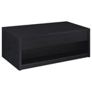 Canyon - Lift Top Table With Dual Drawers Storage Solution - Black by HouseOfZazla