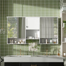 Wall-Mount 3-In-1 Mirror Cabinet With Adjustable Shelf, Soft-Closing Hinges, Rectangular Design - White by Unique Piece Furniture