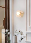 Travertine Blob Glass Wall Lamp