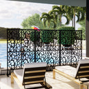 Metal Privacy Screen 3.8 Ft W x 6 Ft H Indoor Outdoor Divider by HouseOfZazla