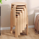 Stackable Bentwood Stool Set of 4, 18" Round Backless Nesting Stools by HouseOfZazla