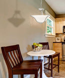 Langford 19"W 2-Light Brushed Nickel Pendant/Semi-Flush Mount Light by Kichler by LampsUSA