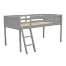 Low Loft Bed With Adjustable Ladder