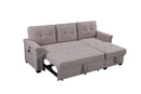 Ashlyn - Reversible Sleeper Sectional Sofa With Storage Chaise, USB Charging Ports And Pocket by Unique Piece Furniture
