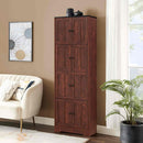 Tall Storage Cabinet With 8 Doors And 4 Shelves, Wall Storage Cabinet For Living Room, Kitchen, Office, Bedroom, Bathroom by HouseOfZazla