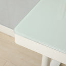 48 x 24 Inches Tempered Glass Standing Desk with Metal Drawer, Adjustable Height Stand up Desk, Sit Stand Home Office Desk, Ergonomic Workstation