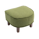 Accent Chair with Ottoman, Mid Century Modern Barrel Chair Upholstered Club Tub Round Arms Chair for Living Room