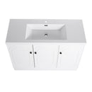Contemporary Freestanding Bathroom Vanity With Resin Sink & Soft-Close Cabinet Doors by Unique Piece Furniture