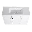 Contemporary Freestanding Bathroom Vanity With Resin Sink & Soft-Close Cabinet Doors by Unique Piece Furniture