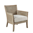 Cane Armchair With High Density Foam - Cream / Reclaimed Natural by HouseOfZazla